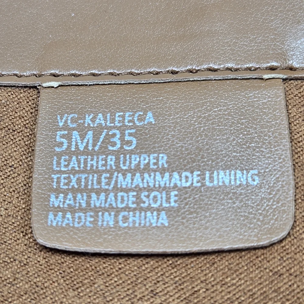 Vince Camuto Kaleeca Warm Caramel Suede Tall Riding Cowgirl Boots Size 5 - Picture 14 of 16